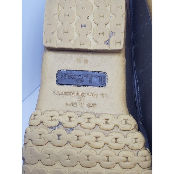 LL Bean Boots Mens 8" Size 10 M Unlined Hunting Duck Brown Leather Lace Up - Picture 8 of 8